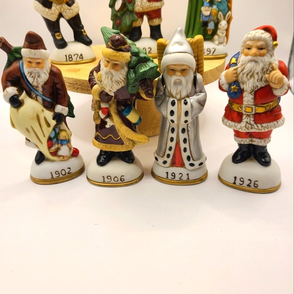 7 Lenox 1994 Memories of Santa Porcelain Figurines 4.5" - Picture 3 of 4